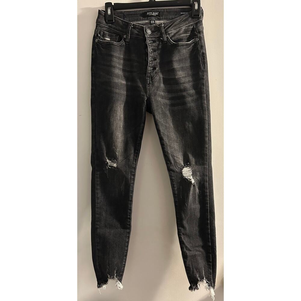 Judy Blue Jeans- Women's Size  1/25 Black Skinny Fit Distressed